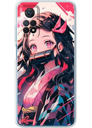 Чехол силиконовый с картинкой на xiaomi redmi note 11e pro (аниме, anime)