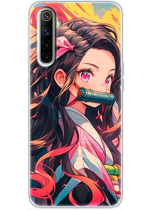 Чехол силиконовый с картинкой на realme 6 (аниме, anime)
