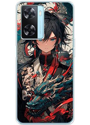 Чехол силиконовый с картинкой на oppo a57s (аниме, anime)