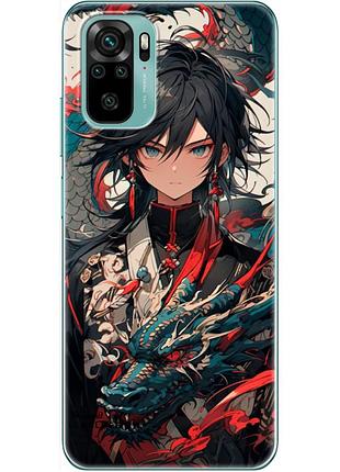 Чехол силиконовый с картинкой на xiaomi redmi note 10 (аниме, anime)