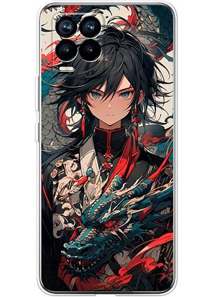 Чехол силиконовый с картинкой на realme 8 (аниме, anime)