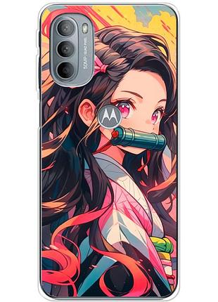 Чехол силиконовый с картинкой на motorola g31 (аниме, anime)