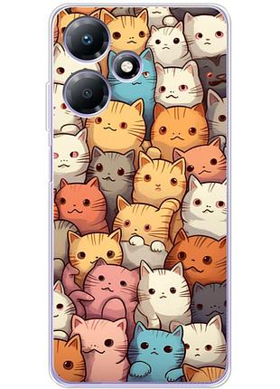 Чехол силиконовый с картинкой на infinix hot 30 (котики)
