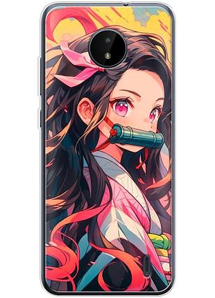 Чехол силиконовый с картинкой на nokia c10 (аниме, anime)