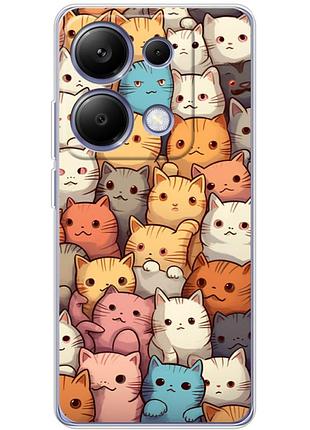 Чохол силіконовий з картинкою на xiaomi poco m6 pro (котики)
