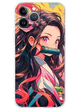Чохол силіконовий з картинкою на iphone 13 pro (аніме, anime)