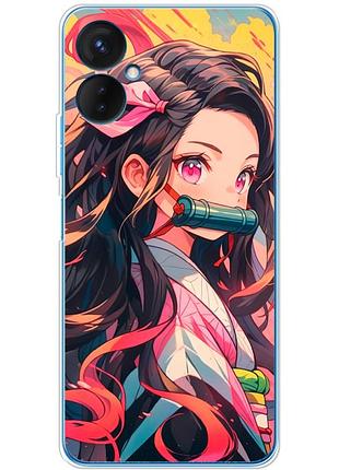 Чехол силиконовый с картинкой на tecno spark 9 pro (аниме, anime)