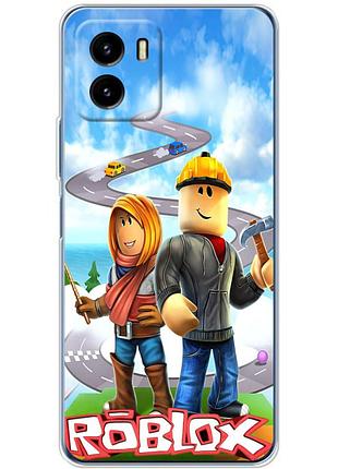Чехол силиконовый с картинкой на vivo y15s (роблокс, roblox)