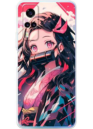 Чехол силиконовый с картинкой на vivo y31 (аниме, anime)