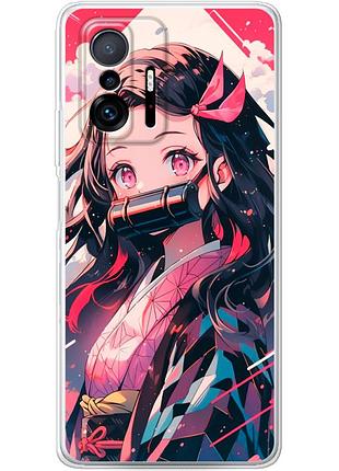 Чехол силиконовый с картинкой на xiaomi 11t (аниме, anime)