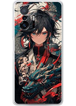 Чехол силиконовый с картинкой на xiaomi 11t pro (аниме, anime)