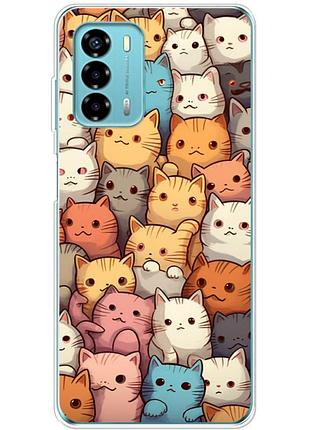 Чохол силіконовий з картинкою на zte blade v40 vita (котики)