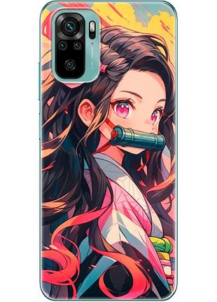 Чехол силиконовый с картинкой на xiaomi redmi note 10 (аниме, anime)