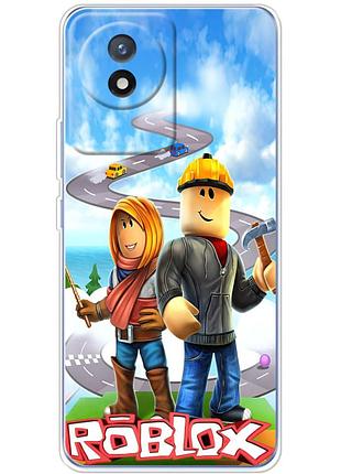 Чехол силиконовый с картинкой на vivo y02 (роблокс, roblox)