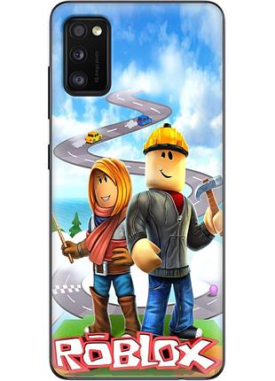 Чехол силиконовый с картинкой на samsung galaxy a41 (a415) (роблокс, roblox)