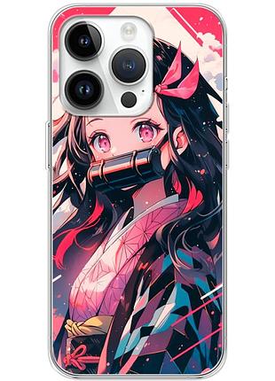 Чехол силиконовый с картинкой на iphone 15 pro max (аниме, anime)