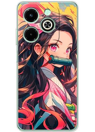 Чехол силиконовый с картинкой на infinix hot 40i (аниме, anime)