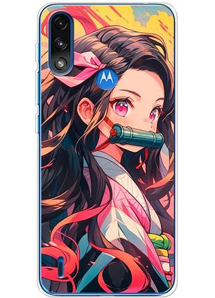 Чохол силіконовий з картинкою на motorola e7 power (аніме, anime)