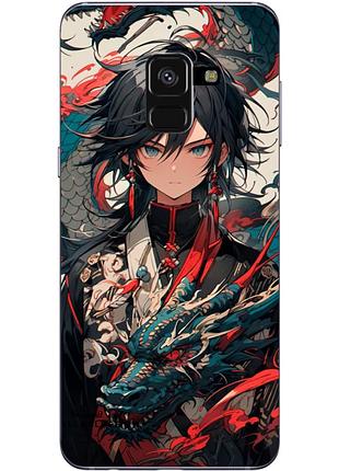 Чехол силиконовый с картинкой на samsung galaxy a8 2018 (a530) (аниме, anime)