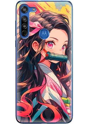 Чохол силіконовий з картинкою на motorola g8 (аніме, anime)
