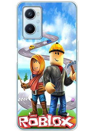 Чехол силиконовый с картинкой на oppo a96 (роблокс, roblox)