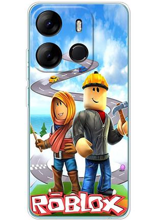Чохол силіконовий з картинкою на tecno spark go 2023 (роблокс, roblox)