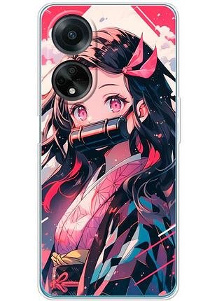 Чехол силиконовый с картинкой на oppo a98 5g (аниме, anime)