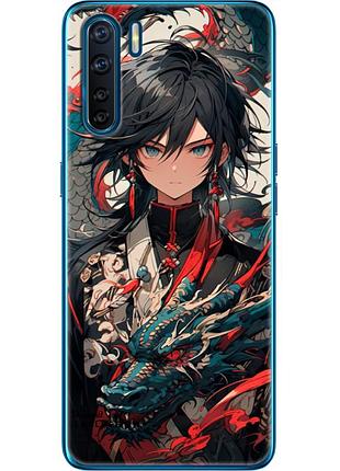Чехол силиконовый с картинкой на oppo a91 (аниме, anime)