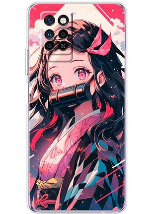 Чехол силиконовый с картинкой на infinix note 10 pro (аниме, anime)