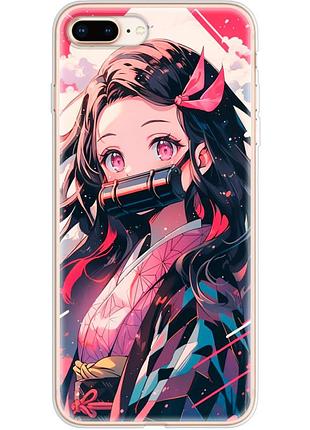 Чехол силиконовый с картинкой на iphone 7 plus (аниме, anime)