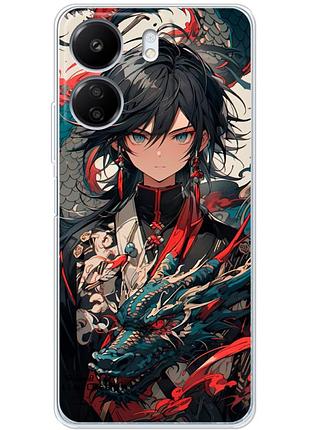Чехол силиконовый с картинкой на xiaomi redmi 13c (аниме, anime)