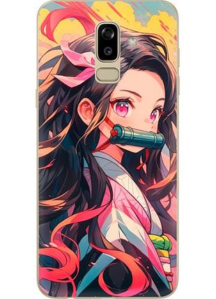 Чехол силиконовый с картинкой на samsung galaxy j8 2018 (j810) (аниме, anime)