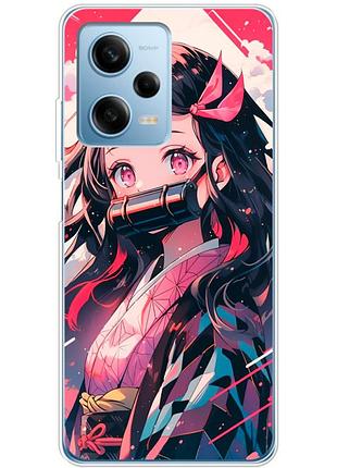 Чехол силиконовый с картинкой на xiaomi redmi note 12 pro 5g (аниме, anime)