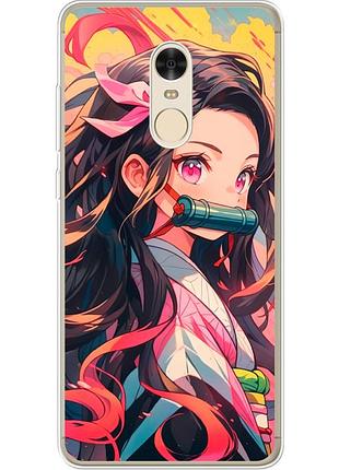 Чехол силиконовый с картинкой на xiaomi redmi note 4 (аниме, anime)