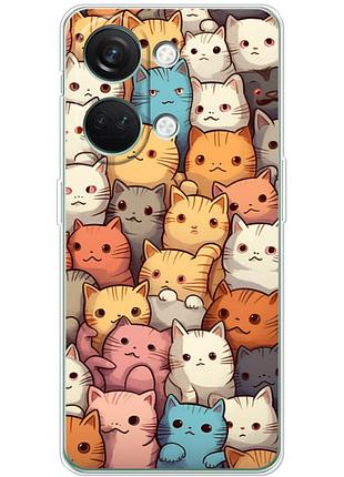 Чохол силіконовий з картинкою на oneplus nord 3 5g (котики)
