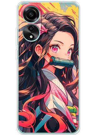 Чехол силиконовый с картинкой на oppo a78 4g (аниме, anime)