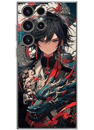 Чехол силиконовый с картинкой на samsung galaxy s24 ultra (аниме, anime)