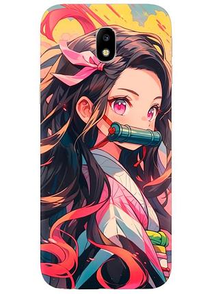 Чехол силиконовый с картинкой на samsung galaxy j7 2017 (j730) (аниме, anime)