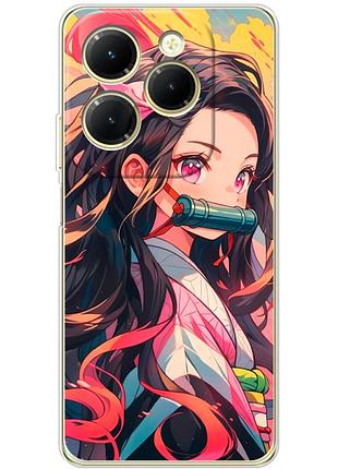 Чехол силиконовый с картинкой на infinix hot 40 (аниме, anime)