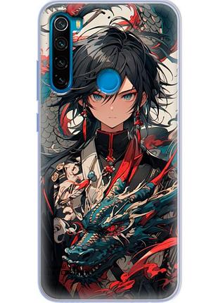 Чехол силиконовый с картинкой на xiaomi redmi note 8 (аниме, anime)