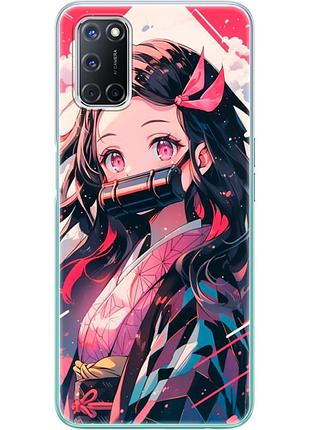 Чехол силиконовый с картинкой на oppo a52 (аниме, anime)