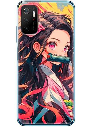 Чехол силиконовый с картинкой на xiaomi poco m3 pro (аниме, anime)