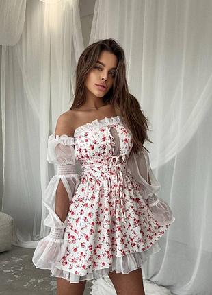 Платье корсета праздничное с открытыми плечами 3