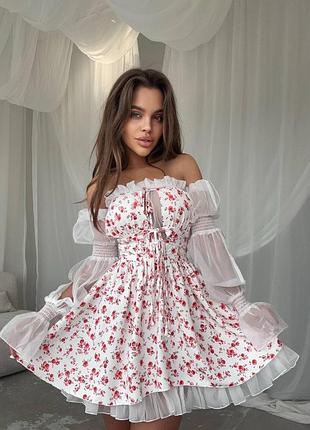 Платье корсета праздничное с открытыми плечами 6