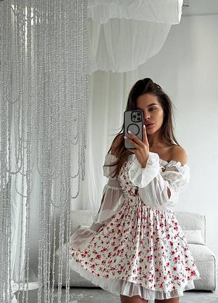 Платье корсета праздничное с открытыми плечами 4