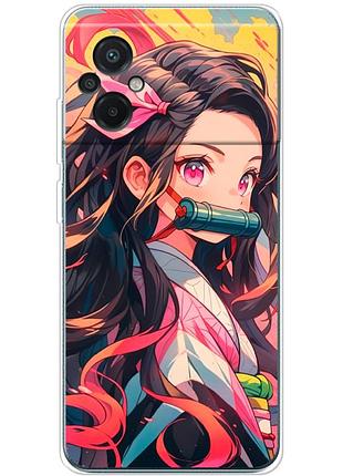 Чехол силиконовый с картинкой на xiaomi poco m5 (аниме, anime)