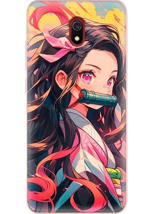 Чехол силиконовый с картинкой на xiaomi redmi 8a (аниме, anime)