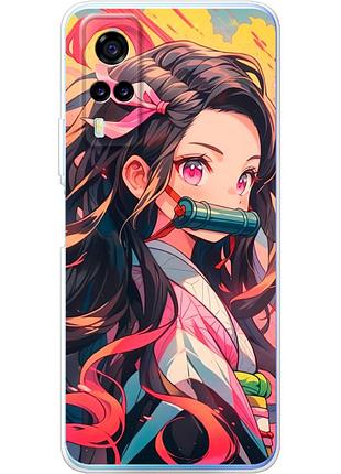 Чехол силиконовый с картинкой на vivo y31 (аниме, anime)