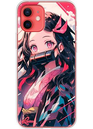 Чехол силиконовый с картинкой на iphone 12 mini (аниме, anime)