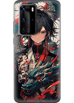 Чехол силиконовый с картинкой на huawei p40 pro (аниме, anime)